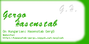 gergo hasenstab business card